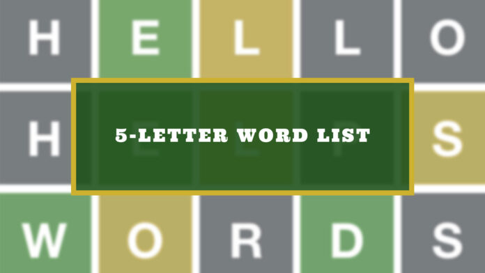 5 Letter Words End in Own
