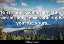 A Recession Is When Your Neighbor Loses His Job