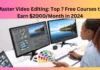Master Video Editing: Top 7 Free Courses to Earn $2000/Month in 2024