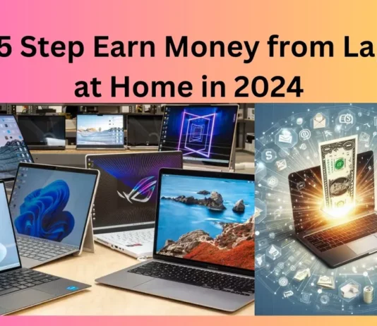 Top 5 Step Earn Money from Laptop at Home in 2024