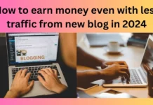 How to earn money even with less traffic from new blog in 2024