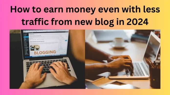 How to earn money even with less traffic from new blog in 2024
