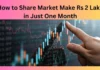 How to Share Market Make Rs 2 Lakh in Just One Month
