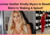 Former Soldier Kindly Myers In Beaded Bikini Is ‘Making A Splash’