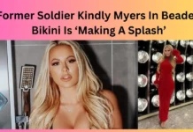 Former Soldier Kindly Myers In Beaded Bikini Is ‘Making A Splash’