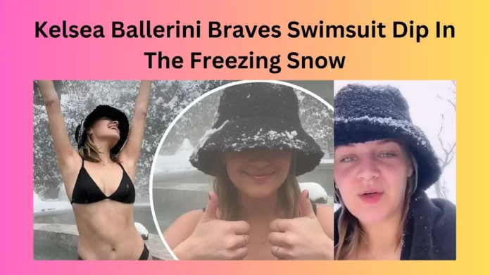 Kelsea Ballerini Braves Swimsuit Dip In The Freezing Snow