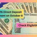 $1976 Direct Deposit Payment on October 8