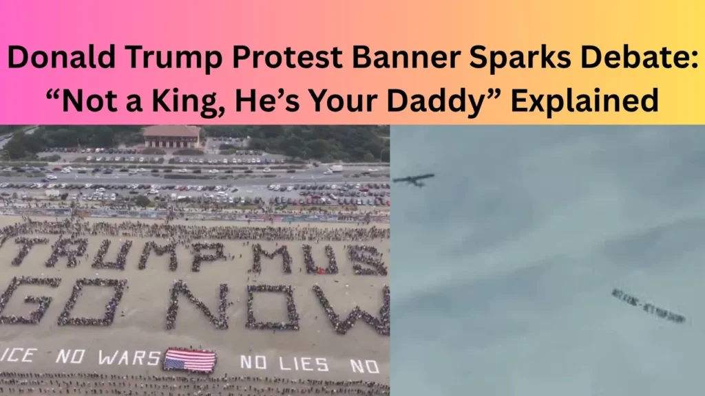 Donald Trump Protest Banner Sparks Debate