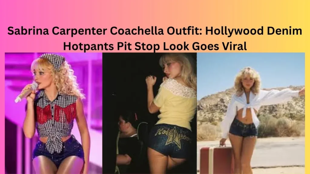 Sabrina Carpenter Hollywood denim hotpants